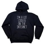 Blogger Hoodie I'm A Lot Cooler On The Internet Social Media Facebook Instagram Sweatshirt