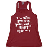 You Are Your Only Limit Tank Top Inspirational Yoga Flowy Racerback Statement Tank