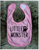 Little Monster Baby Bib Gender Neutral Gift Newborn