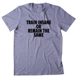 Train Insane Or Remain The Same Shirt Funny Gym Work Out Running Exercise T-shirt