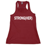 Strong(her) Tank Top Work Out Lifting Gym Women's Racerback Tank