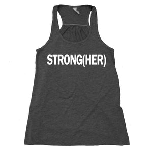 Strong(her) Tank Top Work Out Lifting Gym Women's Racerback Tank
