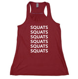Squats Tank Top Work Out Fitness Competition Gym Racerback Tank