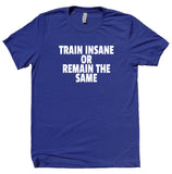 Train Insane Or Remain The Same Shirt Funny Gym Work Out Running Exercise T-shirt