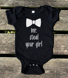 Mr Steal Your Girl Baby Bodysuit Funny Boy Newborn Gift Infant Clothing