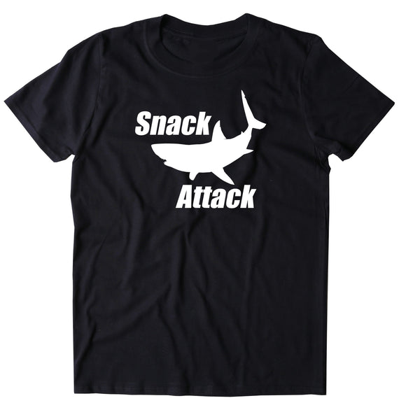 Snack Attack Shirt Funny Shark Week Pun T-shirt