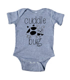 Cuddle Bug, Lady Bug, Baby Boy Girl Onesie Grey