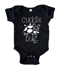 Cuddle Bug, Lady Bug, Baby Boy Girl Onesie White