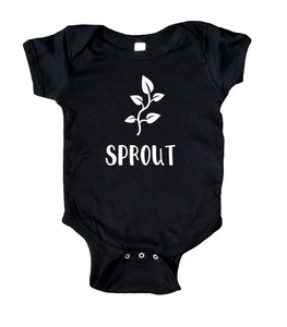 Sprout Eco Baby Onesie Clothing Black