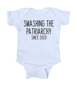 Smashing The Patriarchy Since 2020 Baby Onesie Feminist Girl's Clothing