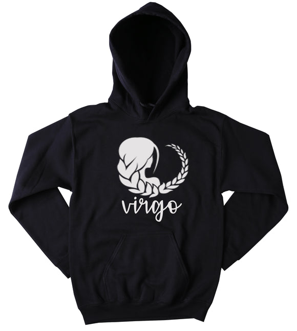 Virgo Symbol Hoodie Horoscope Zodiac Sign Astrological August September Birthday Sweatshirt