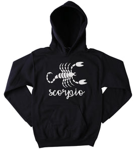 Scorpio Symbol Hoodie Scorpion Horoscope Zodiac Sign Astrological Birthday Sweatshirt